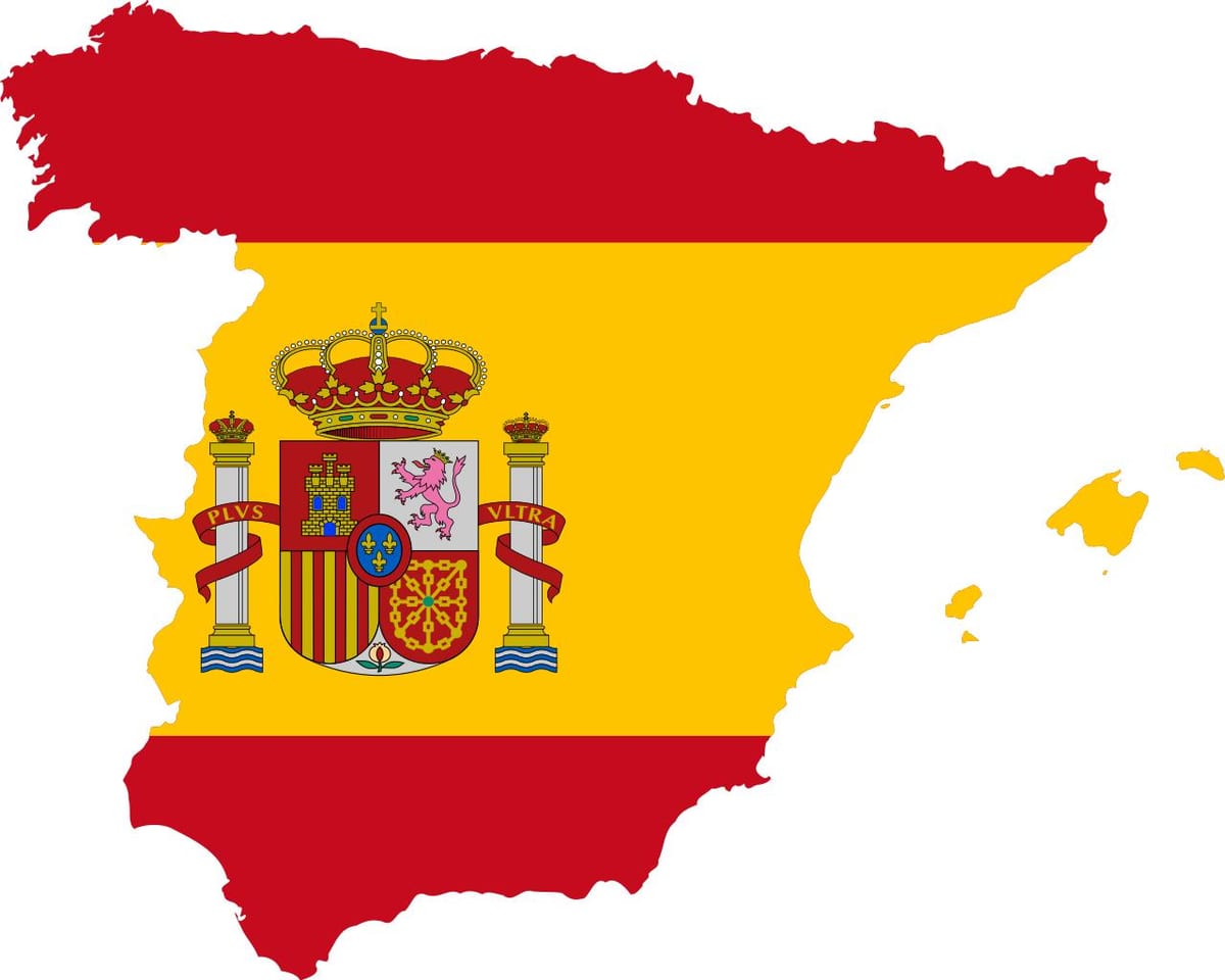 mapa da bandeira da Espanha