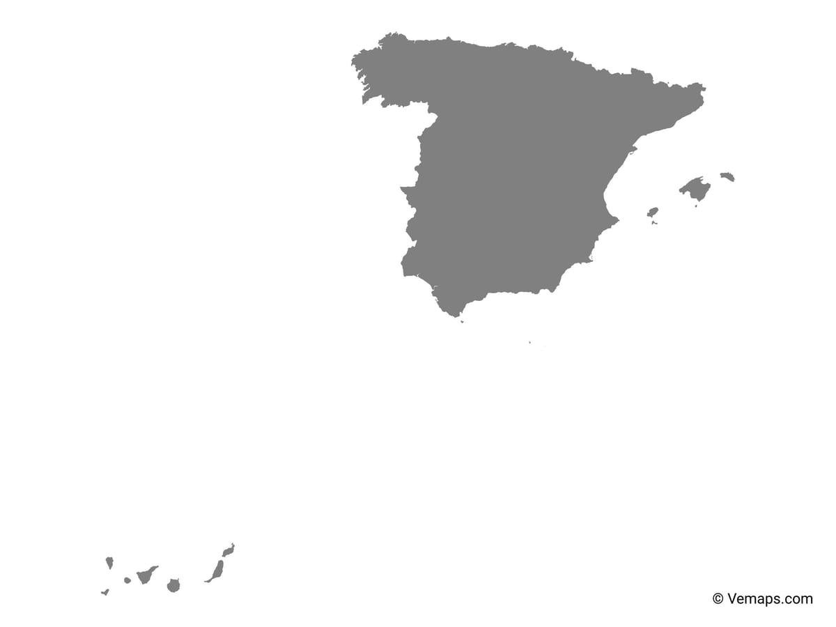 Espanha vetor mapa