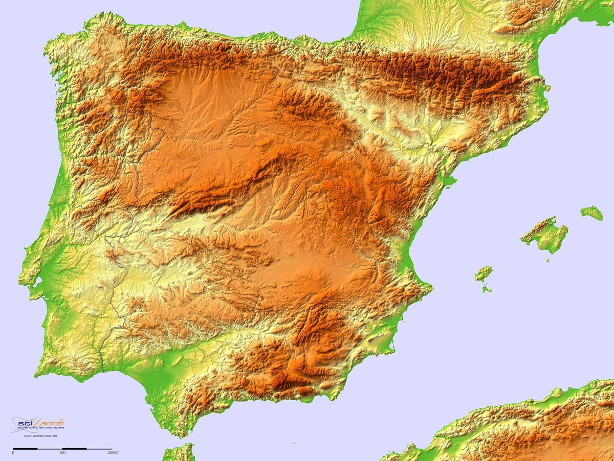 mapa da Espanha socorro