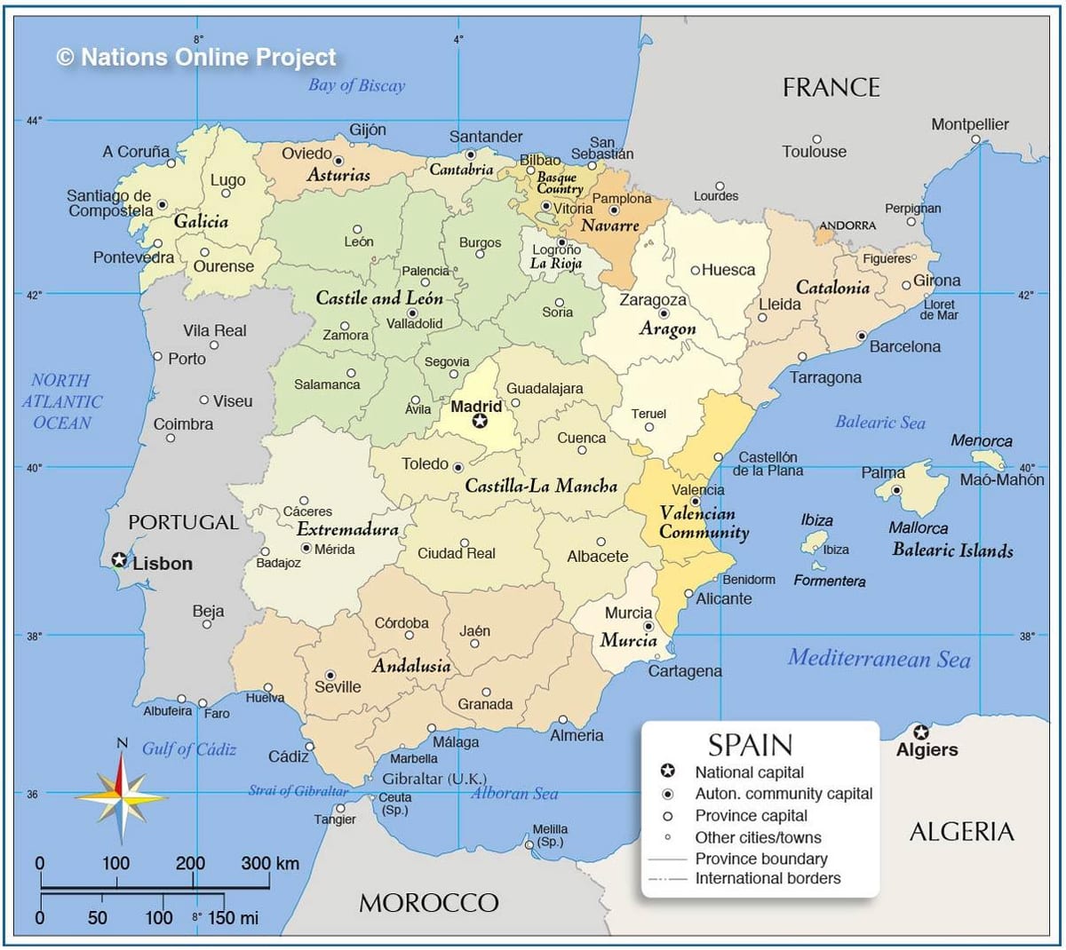 mapa da Espanha político
