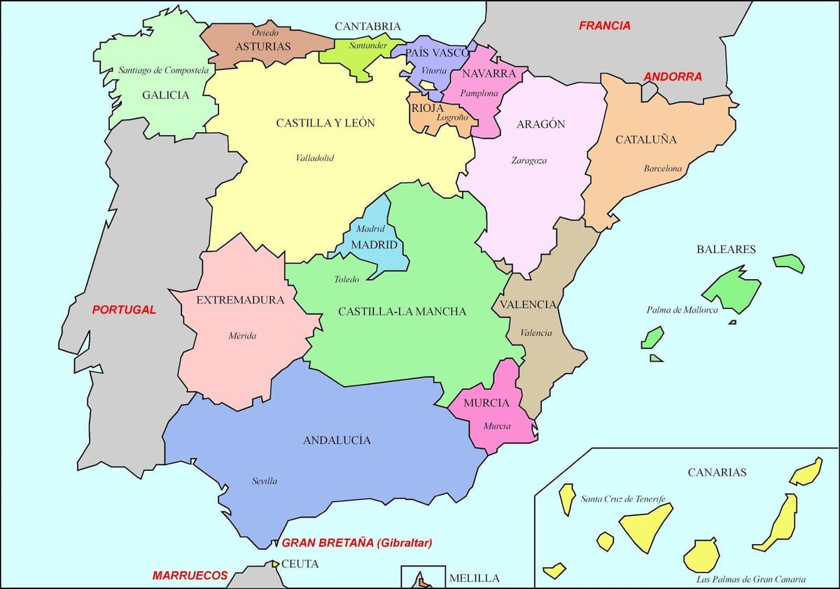 mapa da Espanha medieval