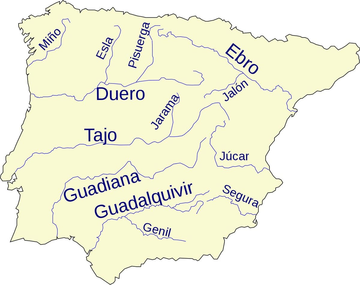 Espanha rio mapa