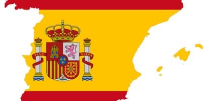 Mapa da bandeira da Espanha