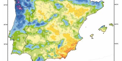 Espanha chuva mapa