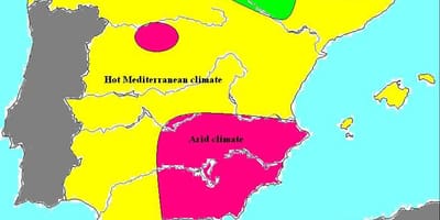 Mapa da Espanha clima