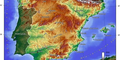 Mapa da Espanha geografia