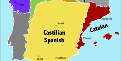 Mapa da Espanha idioma