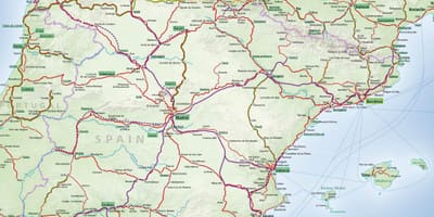 Mapa da Espanha ferroviário