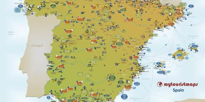 Mapa da Espanha turísticas