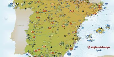 Mapa da Espanha turísticas