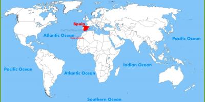Mapa mostrando Espanha