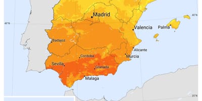 Mapa da Espanha sol