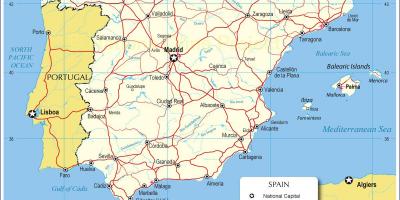 Mapa da Espanha transportes