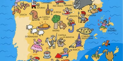 Espanha mapa para crianças