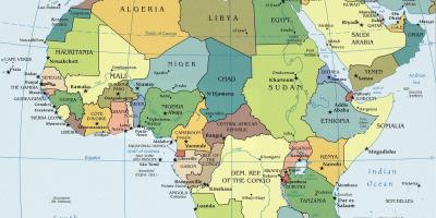 A áfrica e a Espanha mapa