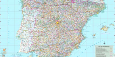 Rotulados mapa da Espanha