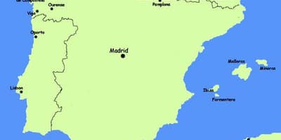 No norte da Espanha, resorts mapa