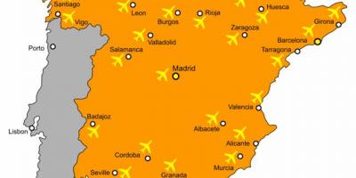 Espanha mapa de aeroportos
